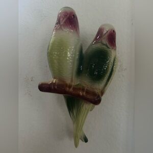 Vintage  Royal Copley Parakeet Wall Pocket